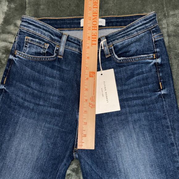 Flying Monkey Dark Blue Cropped Jeans - Picture 4 of 8